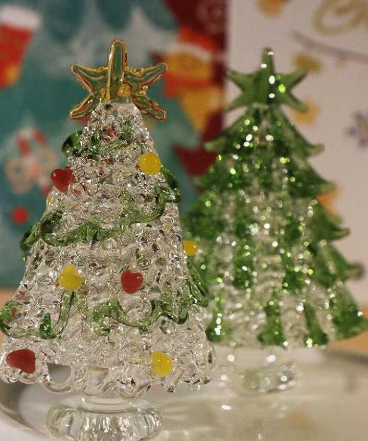 Glass Christmas tree ornament