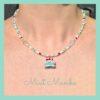 "Mint Mambo" cake handmade beaded necklace