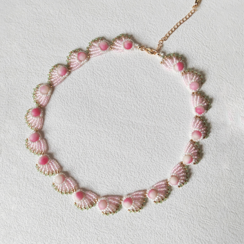 Peacock Feather Handmade Beaded Necklace  #A001