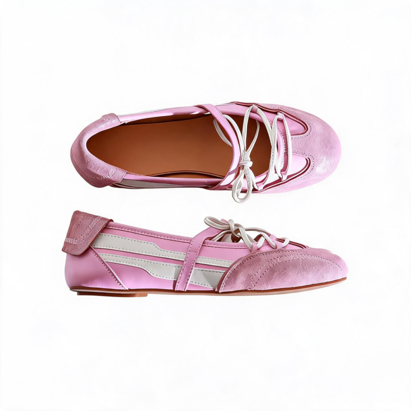Ballet flats lace-up sneakers  #S010