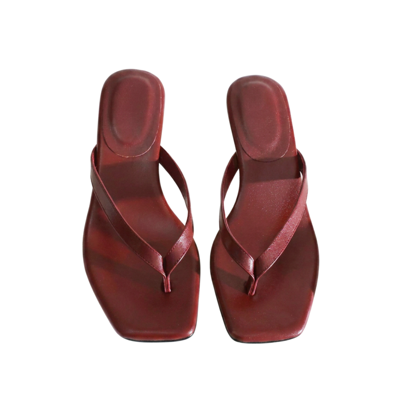Kitten heel thong sandals  #S029