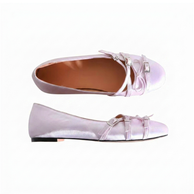Ballet flats with buckles  #S026