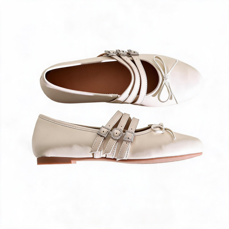 Ballet Mary Jane flats with buckles   #S002